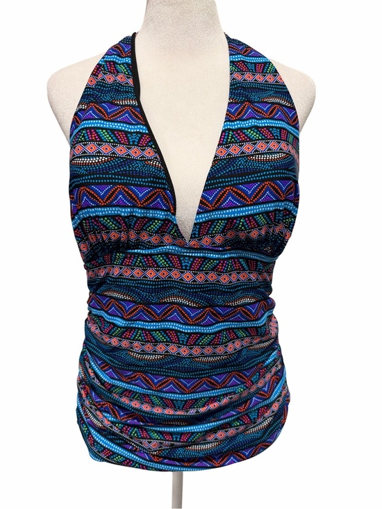Other - Halter Ruched Tankini Swim Top in Multi-Color. Size 14.